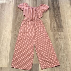 Jenna & Jessie Girls Romper W/ Waist Cutouts